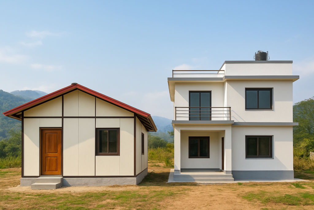 SY Panel House vs. RCC House: Design and Construction in Nepal